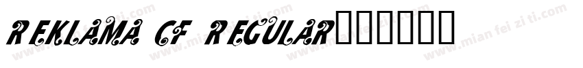 Reklama CF Regular字体转换